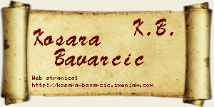 Kosara Bavarčić vizit kartica